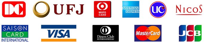 DC/UFJ/MUFGCARD/AMEX/UC/NICOS/SAISON/VISA/DinersClub/MasterCard/JCB